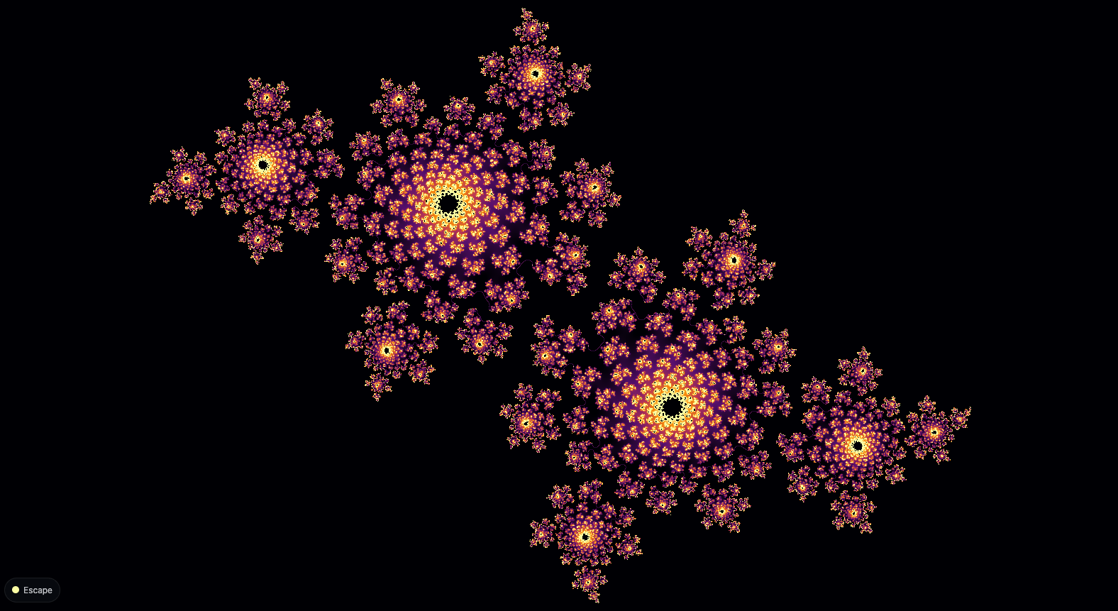 Julia-set fractal — emergence-lab simulation